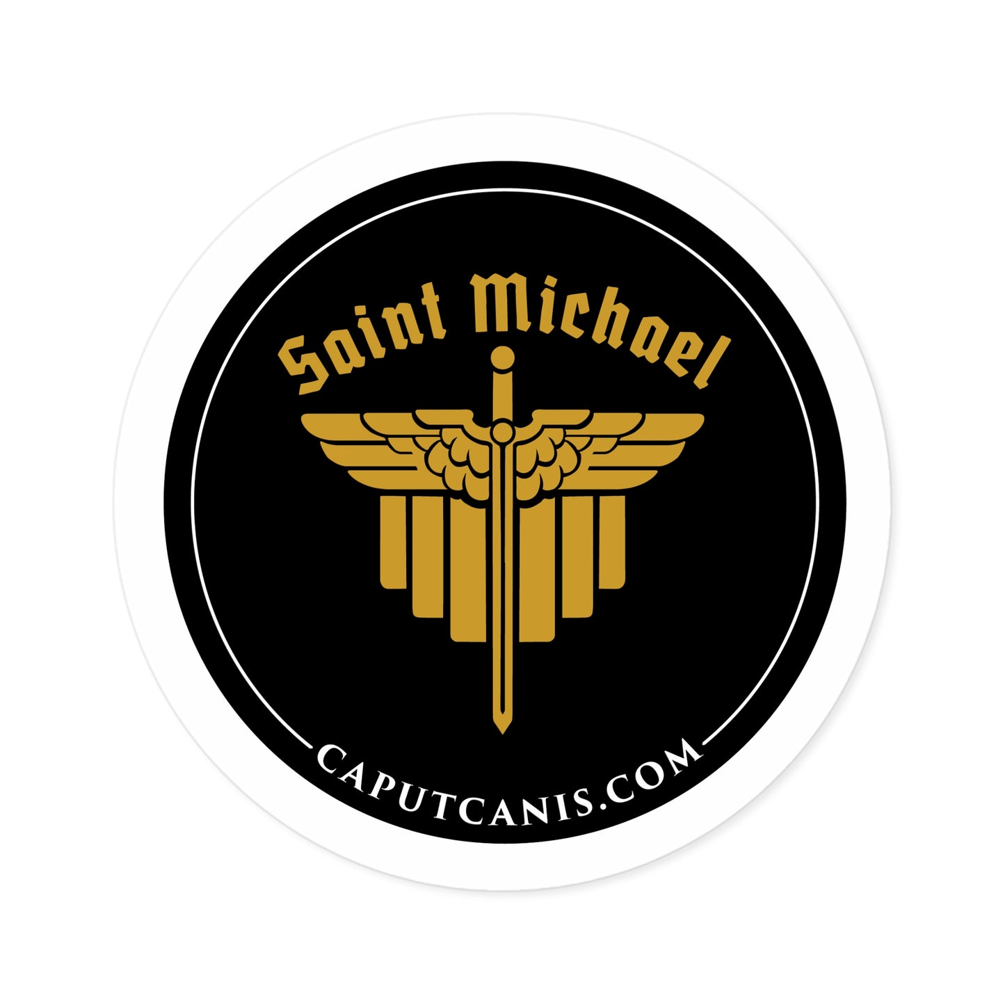 Round Saint Michael Seal Stickers, Indoor\Outdoor