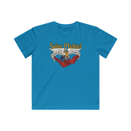 St. Michael Defend Us In Battle Kids Tee