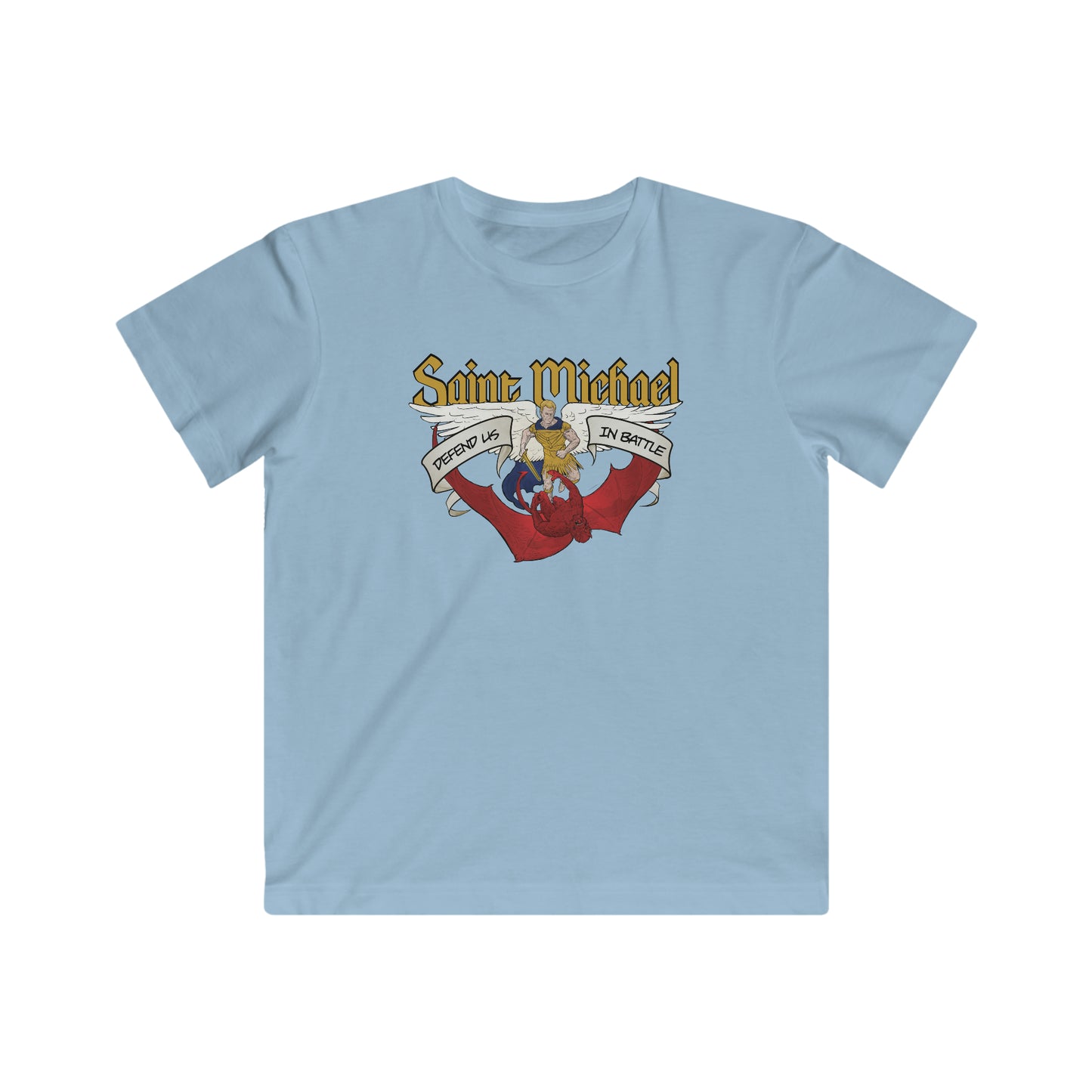 St. Michael Defend Us In Battle Kids Tee