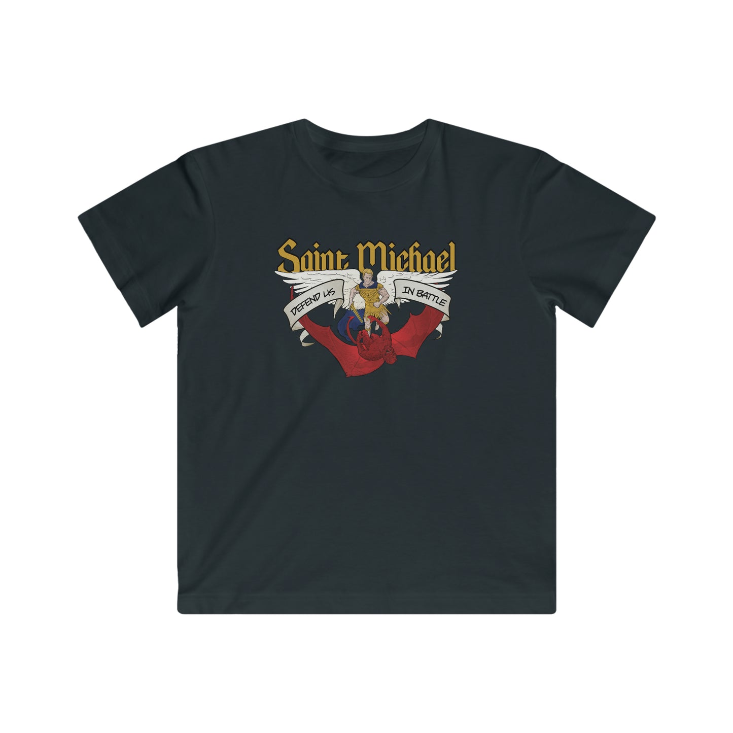 St. Michael Defend Us In Battle Kids Tee