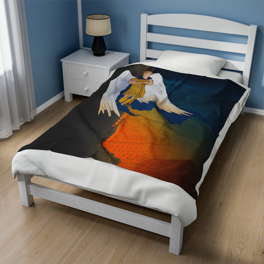 Saint Michael Velveteen Plush Blanket