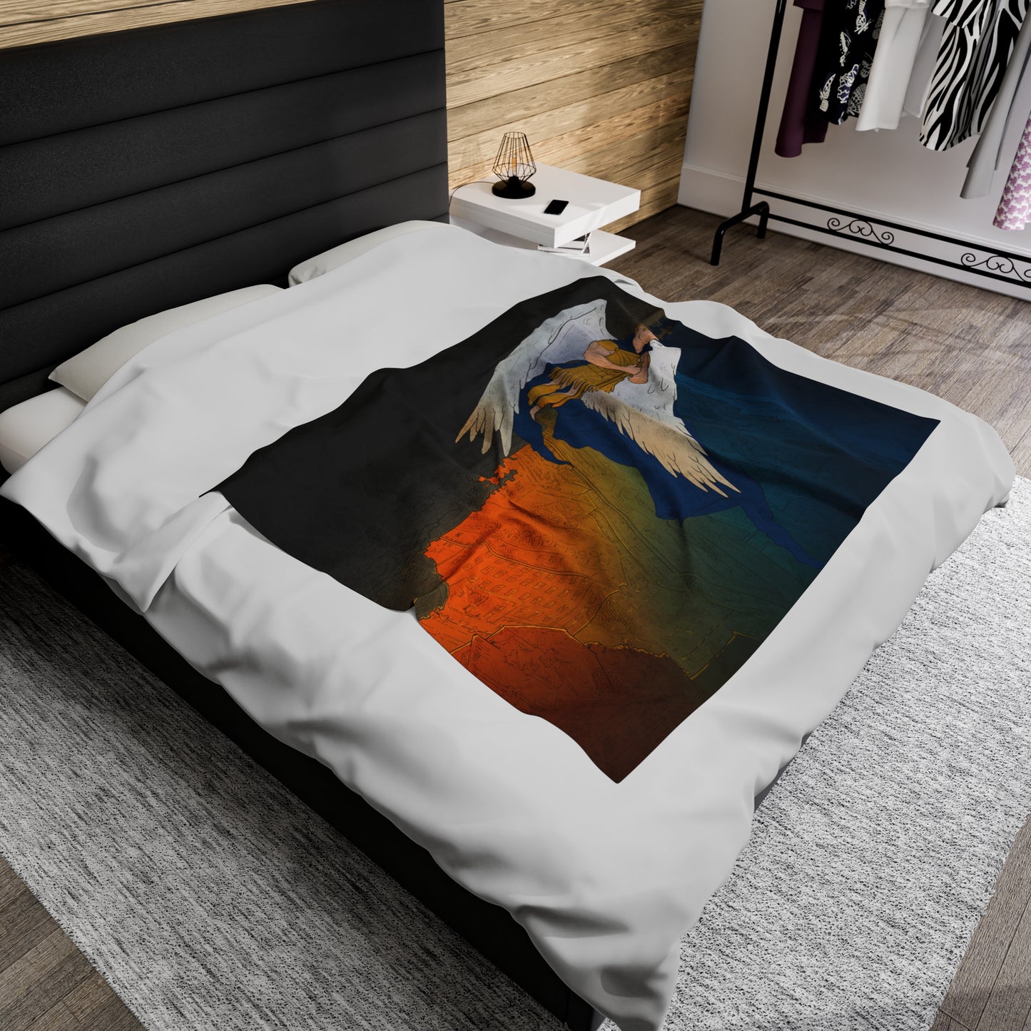 Saint Michael Velveteen Plush Blanket