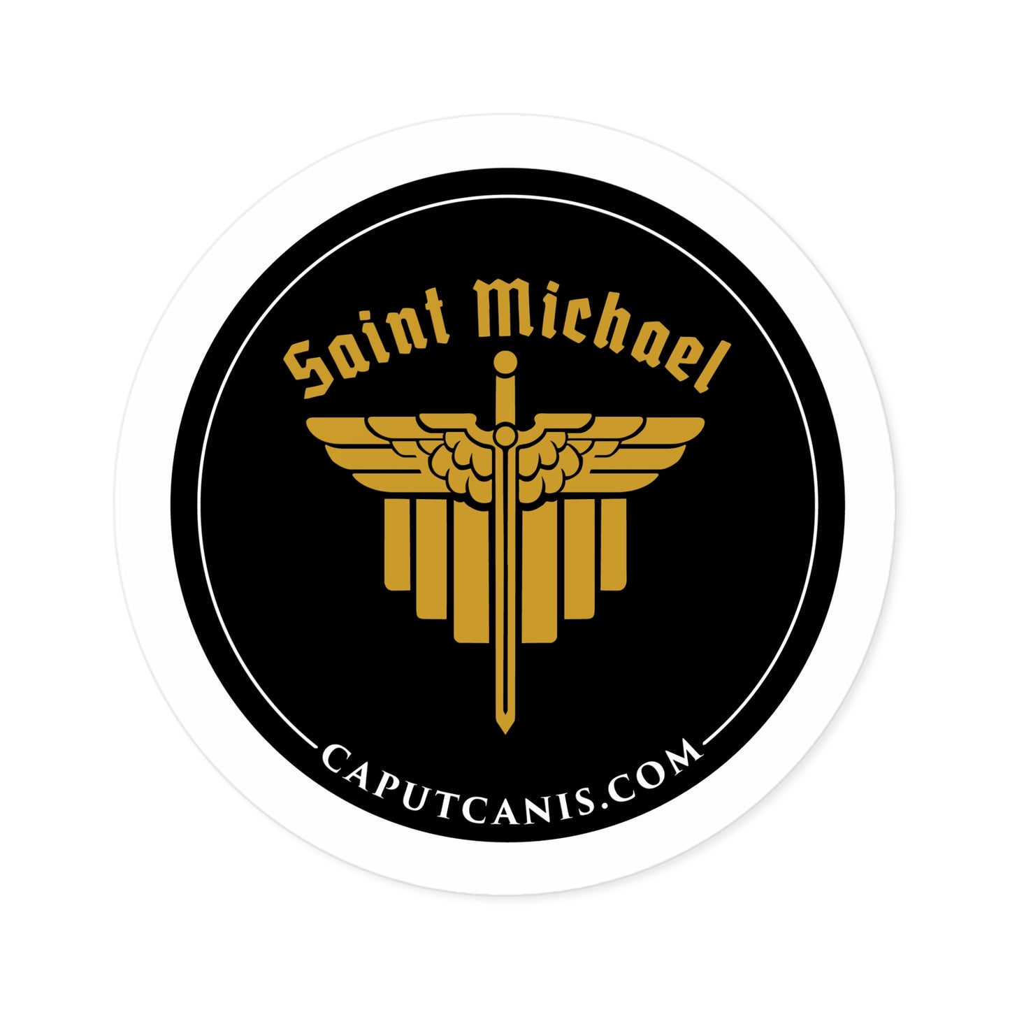 Round Saint Michael Seal Stickers, Indoor\Outdoor