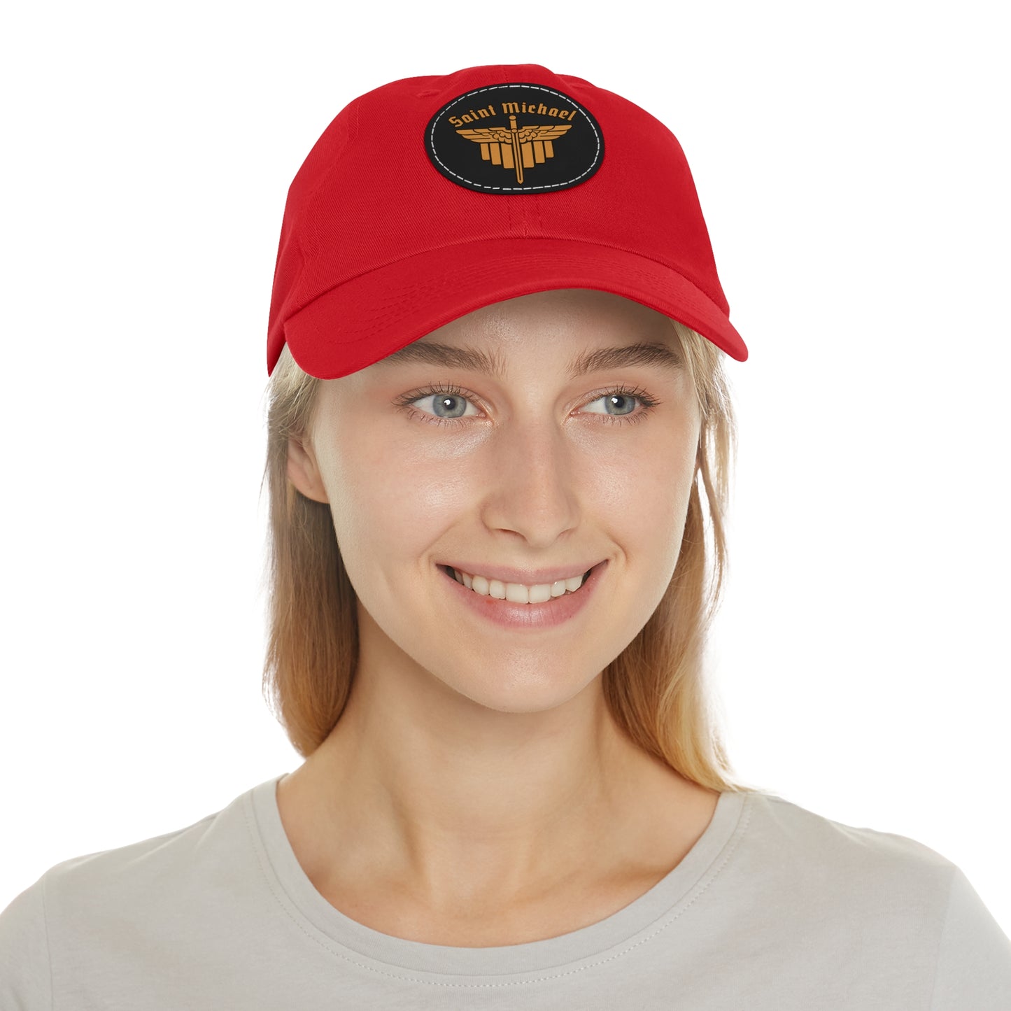 St. Michael Ball cap with Leather Patch (Round)