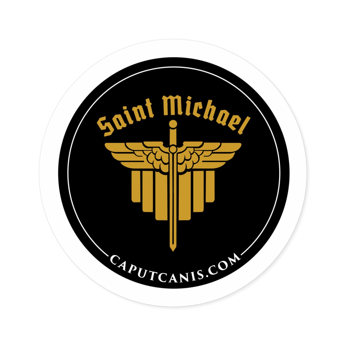 Round Saint Michael Seal Stickers, Indoor\Outdoor