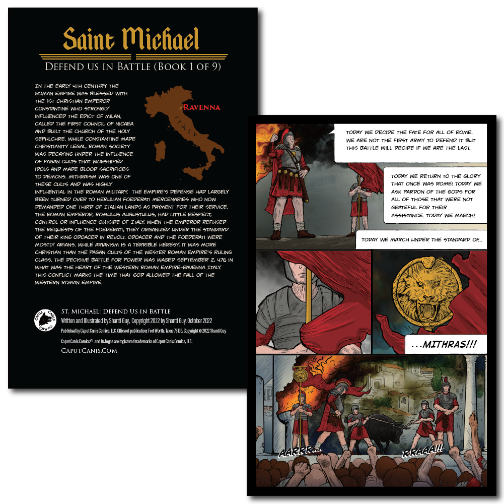 Saint Michael Defend Us In Battle Comic Book