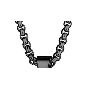 Stainless Steel St. Michael Medal for Men - Gunmetal Black