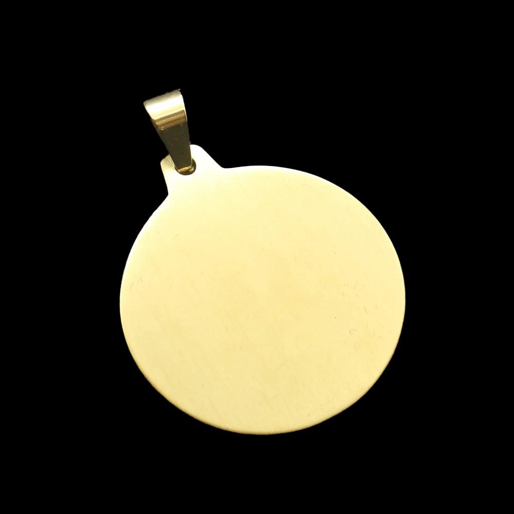 Stainless Steel St. Michael Medal for Men - Gold Plated